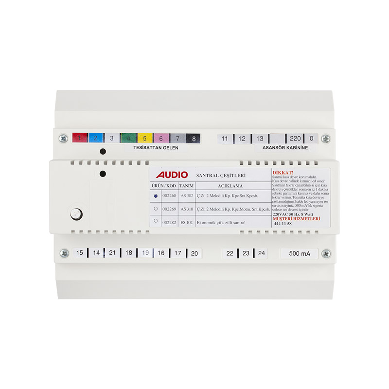 58-1.jpg Korusan - Audio 002268 AS 302 Kapıcılı Çift Zilli 2 Melodili Santral